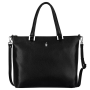 Veľká luxusná kožená kabelka do ruky shopper Wojewodzic čierna 31804/E/FD01c