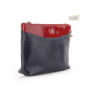 Dámska kožená značková kozmetická taška malá  Wojewodzic modročervená 3GD15/PC14/PL02-