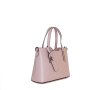 Talianske casual kožené kabelky cez plece stredné luxusné Carina jemne ružové bga