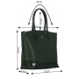 Veľká luxusná kožená kabelka do ruky  Wojewodzic zelená 31407/LY11/PN11 bb