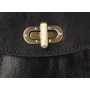 Malý kožený elegantný batoh Taliansky Zalima čierny - nero bh