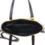 Talianske casual kožené kabelky cez plece stredné luxusné Carina žlté s čiernou -.