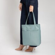 Nákupná taška kožená kožená kabelka jemne modrá Wojewodzic 31936/FR36f