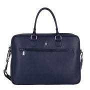 Pracovná taška dámska veľká do ruky kožená tmavo modrá Wojewodzic 31950/FL14v
