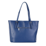 Veľká Kožená kabelka shopperka Talianska modrá Dorotea  veľkosť A4
