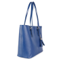 Veľká Kožená kabelka shopperka Talianska modrá iná Dorotea  veľkosť A4