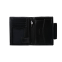 Luxusná kožená lakovaná peňaženka čierna Wojewodzic 3PD55/PC01/PL01 bn