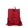 Luxusný kožený batoh do školy červený Wojewodzic 31764 zo zadu