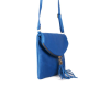 Malé kožené kabelký on line listové Talianske kráľovská modrá Korzika na rameno