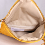 Talianske kožené kabelky malé listové žlté crossbody Korzika k sukni