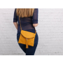 Talianske kožené kabelky on line malé listové žlté crossbody Korzika k sukni