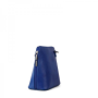 Talianske kožené kabelky crossbody Vera Pelle kráĺovské modré Milana cez plece
