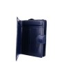 Luxusná kožená peňaženka Talianska stredná modrá 8075 Blue na zips
